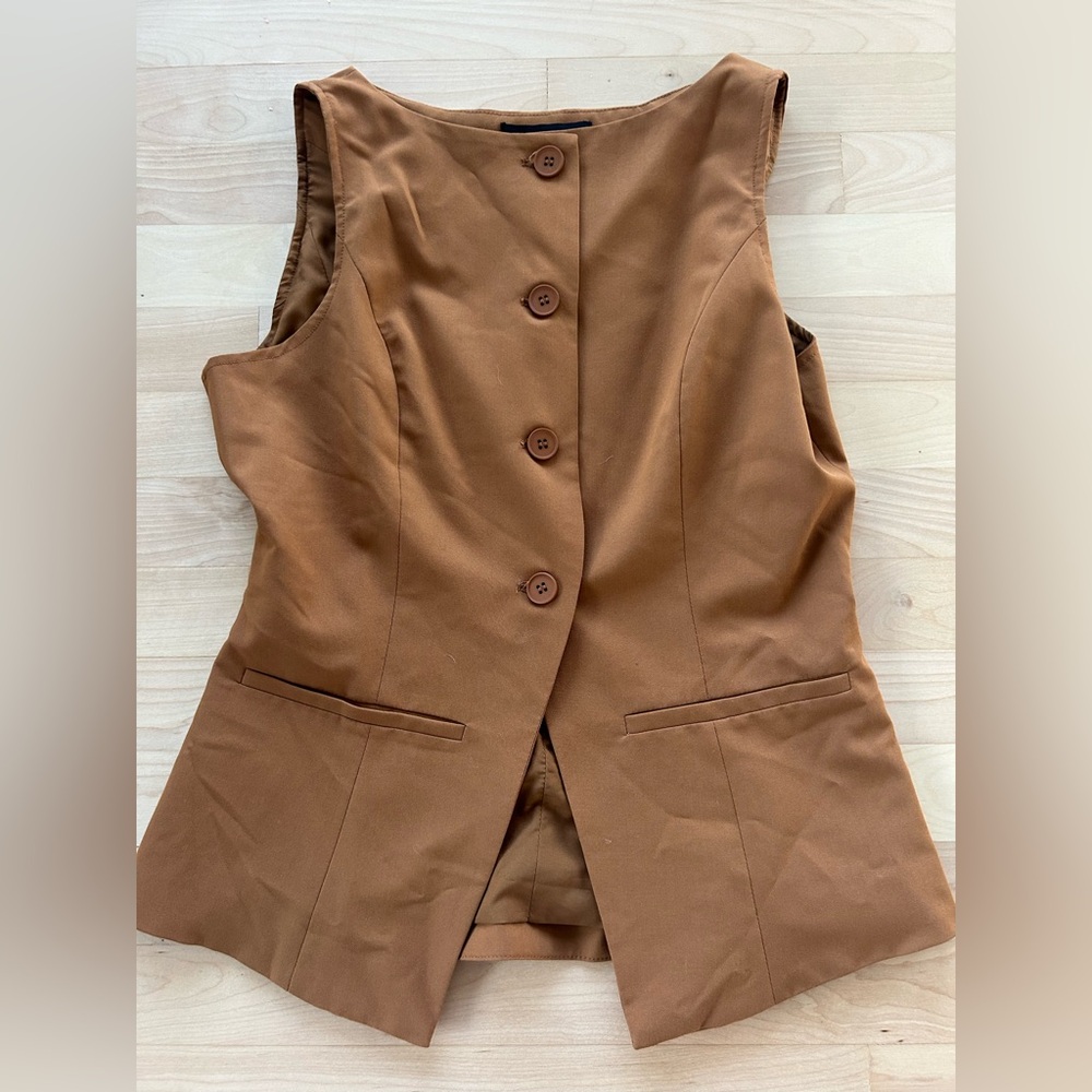 Cider Chestnut Brown Button-Front Top